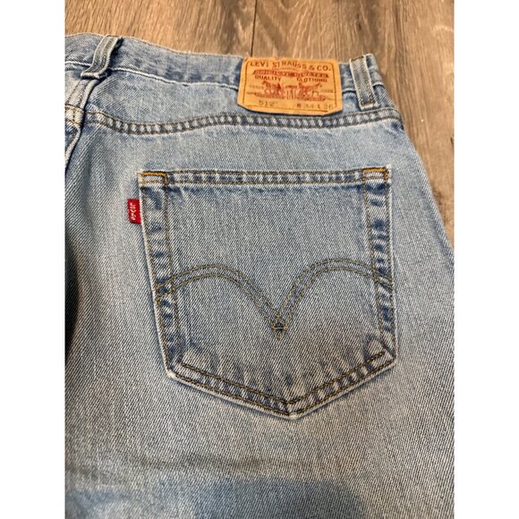 Levis 512 Slim Fit Mens Jeans 34W 36L Light Wash Denim Classic Casual Wear - Picture 8 of 8